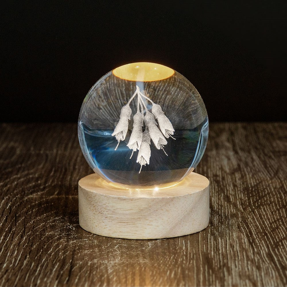 Glass Globe Lamp - Kōwhai