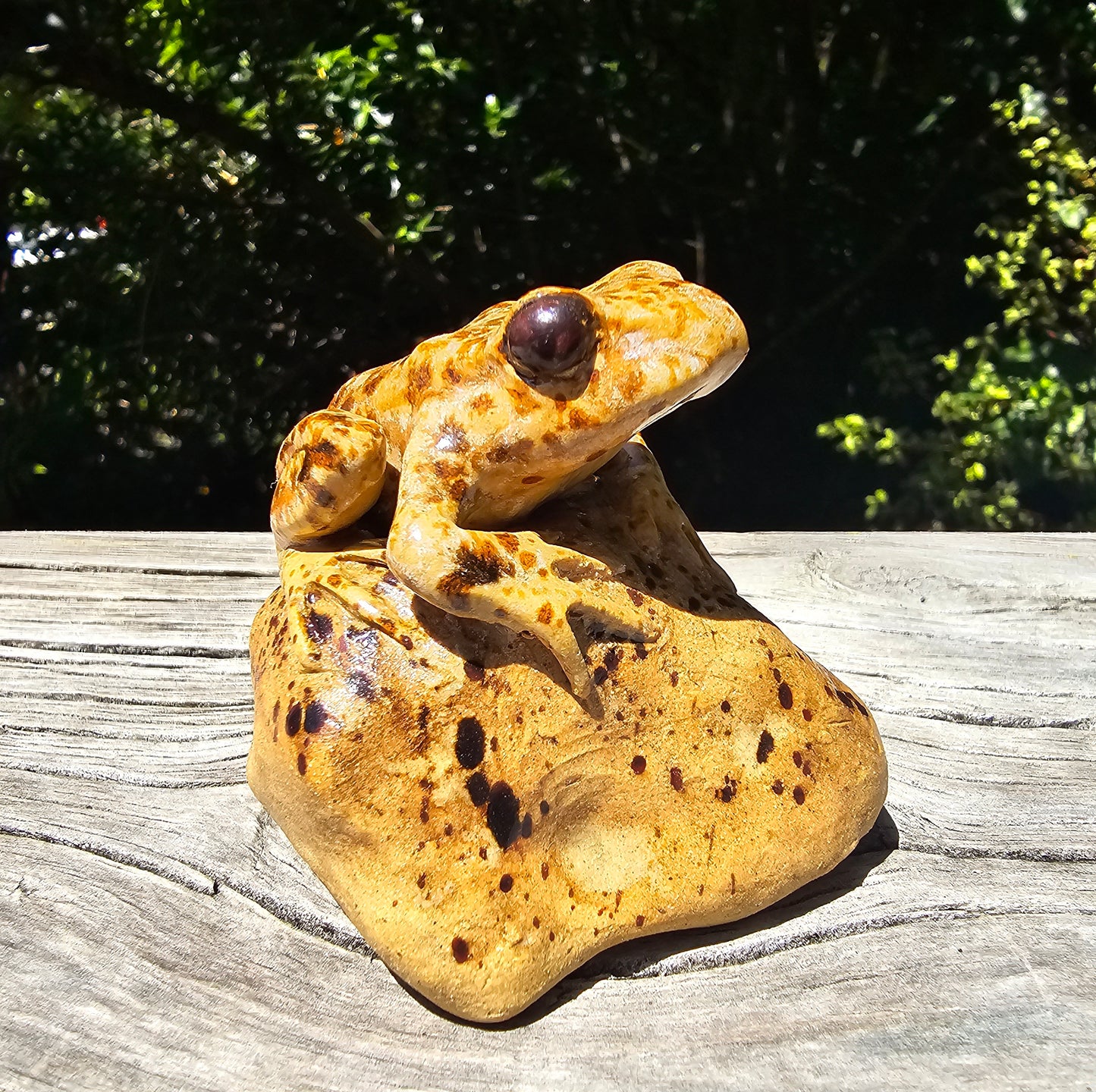Ruth Corkill Ceramic Pepeketua on a Rock