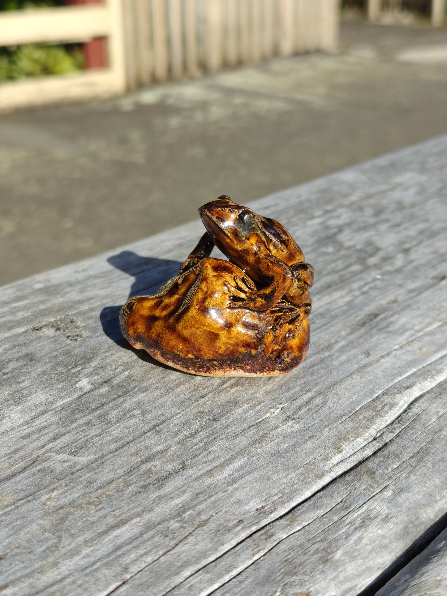 Ruth Corkill Ceramic Pepeketua on a Rock