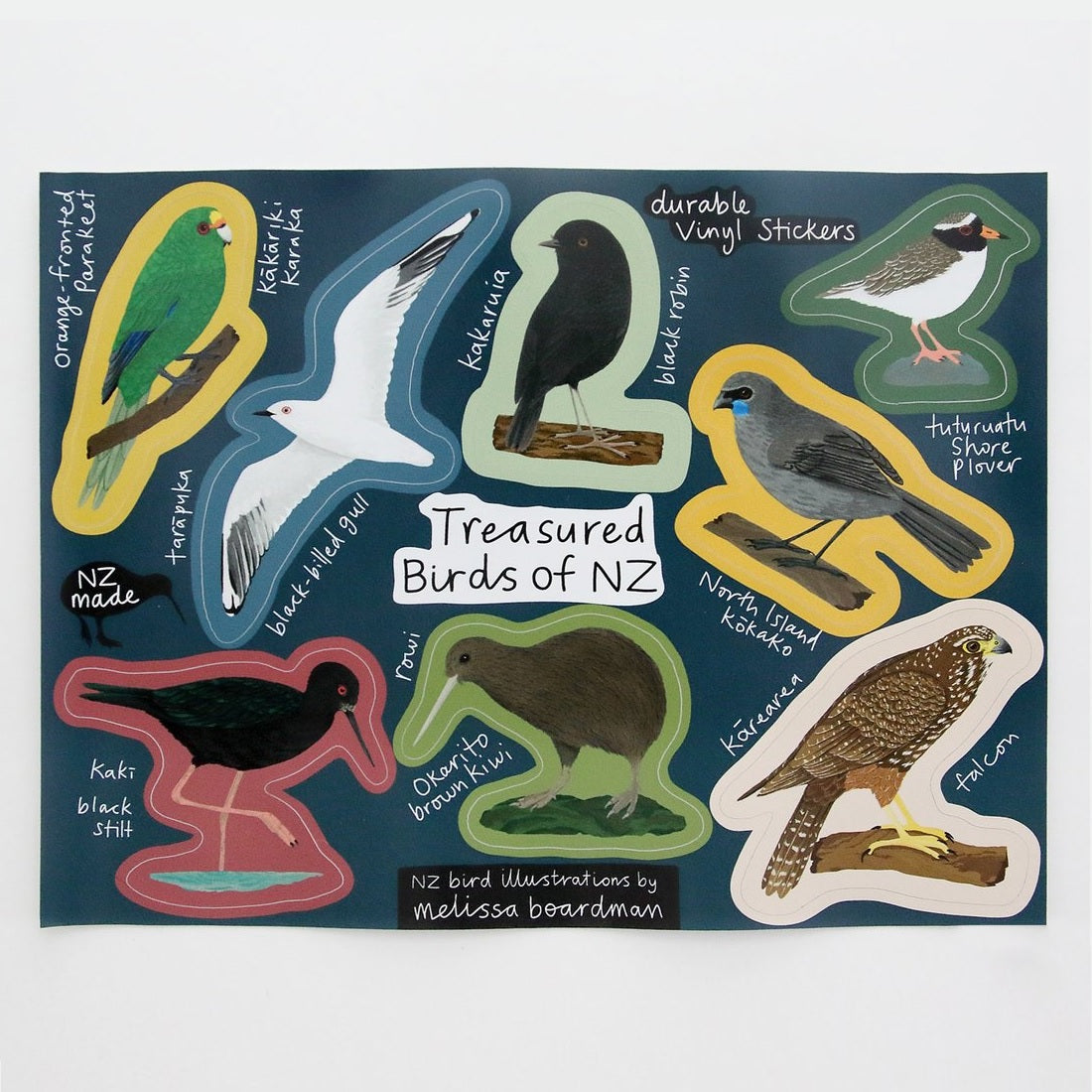 Melissa Boardman NZ Birds Sticker Pack