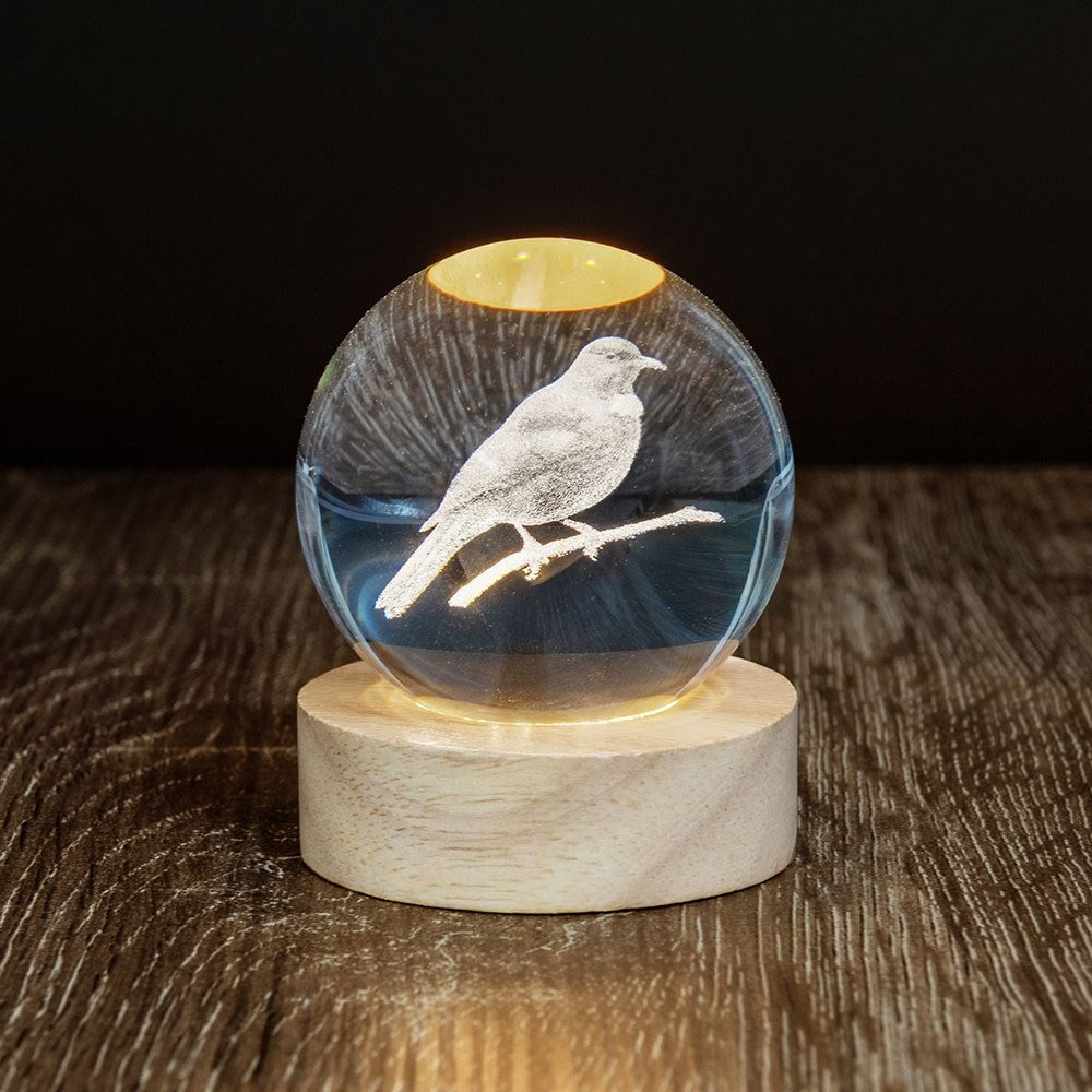 Glass Globe Lamp - Tūī