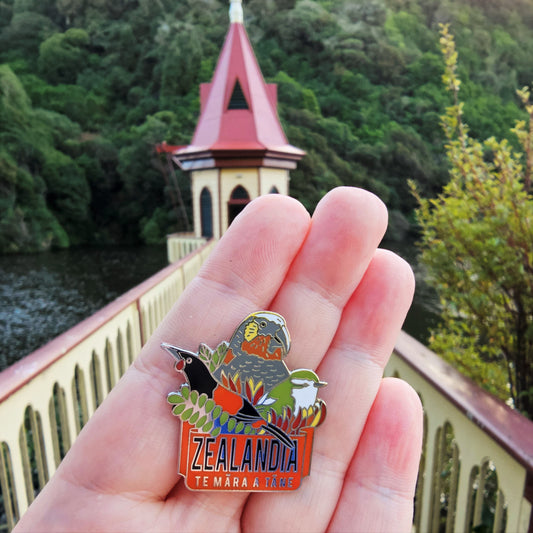 Zealandia Enamel Pin