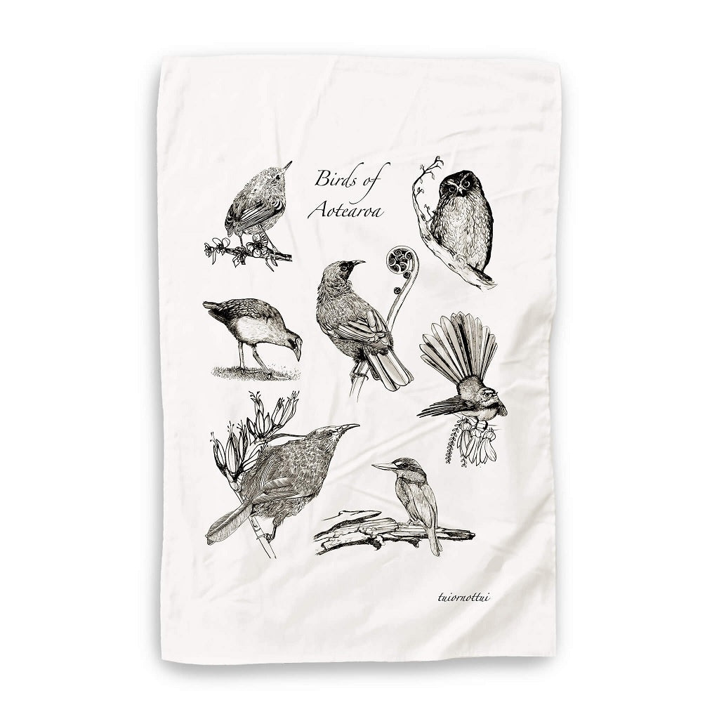 Tūī  or not Tūī? Birds of Aotearoa Tea Towel